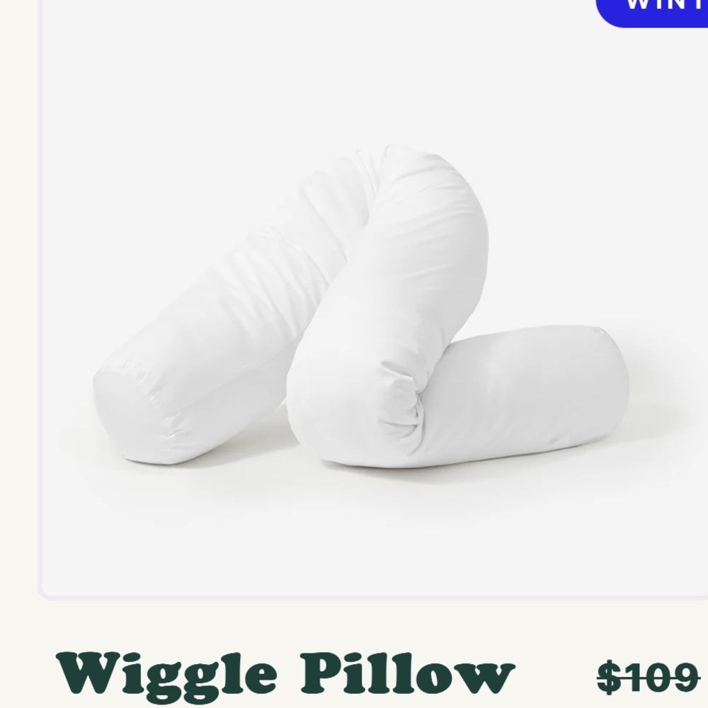 Buffy White Eucalyptus Wiggle Pillow